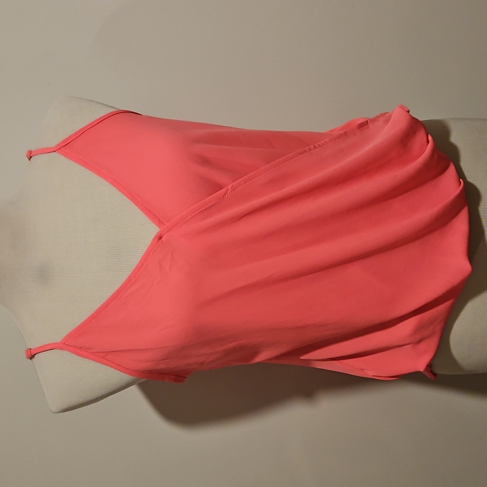 Lush Pinky Coral Wrap Tank Top Adjustable spaghetti straps Med. Nordstrom - Picture 3 of 8